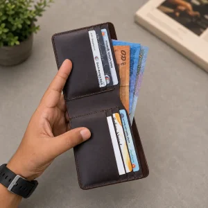 Genuine Leather Wallet – Classic Bifold Design - Image 2