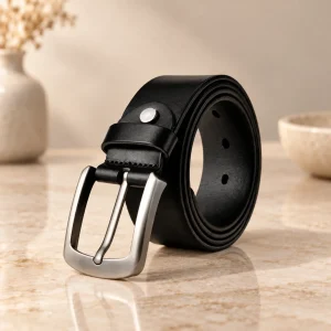 Classic Cow Leather Belt for Men – Durable & Stylish - Image 3