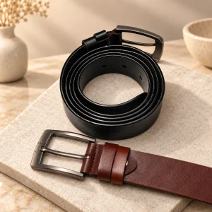 Classic Cow Leather Belt for Men – Durable & Stylish - Image 2